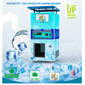 Outdoor coin operated Commercial Grade ice cube make dispenser  ice vending machine 1ton big ice machine vending