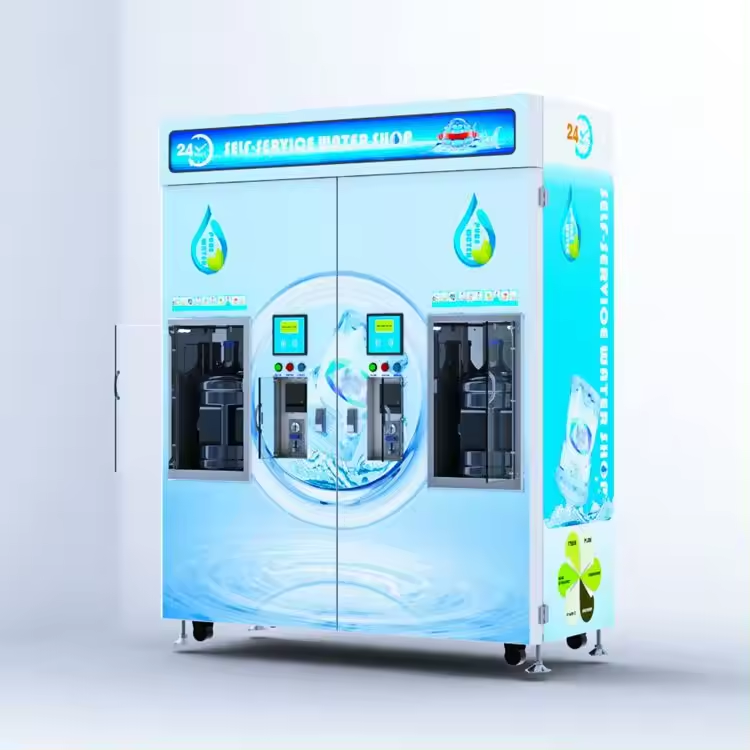 Double door purified water vending machine for drinking water