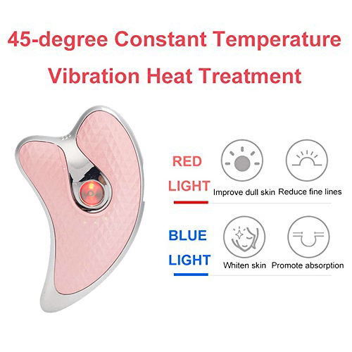 Facial Beauty Product Gua Sha Massage Board 3 Colors Heating LED Therapy Lifting Massager Electric Vibration Neck Gua Sha Scrape