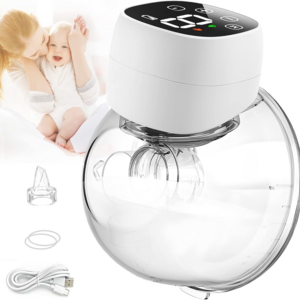 Electric Hands-Free Breast Pumps LCD Display Portable Rechargeable with Massage and Pumping Mode Wearable Breast Pump