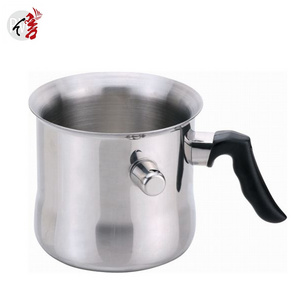 realwin 1.5 liter belly shape double wall durable stainless steel whistling milk boiling pot