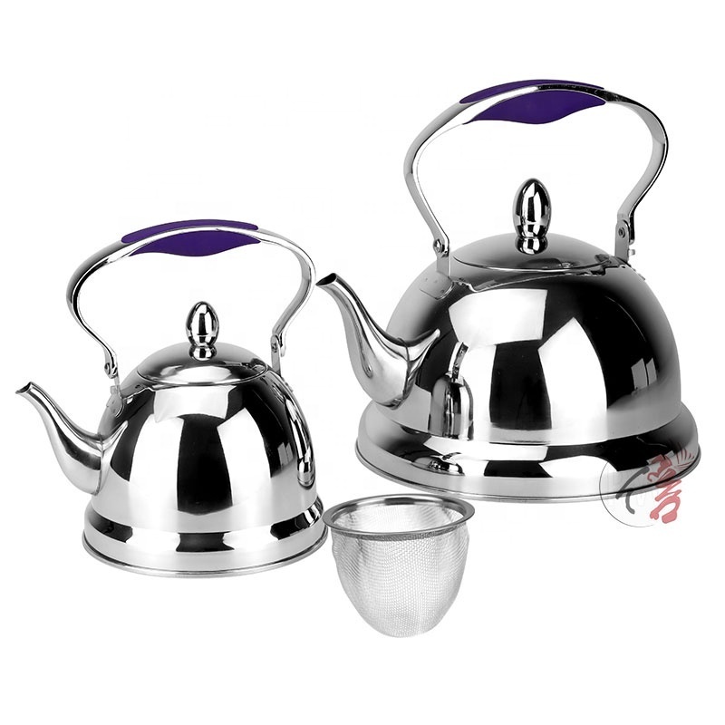 Wholesale kitchenware customized logo gas stove tea pot kettle stainless steel whistling kettle for home