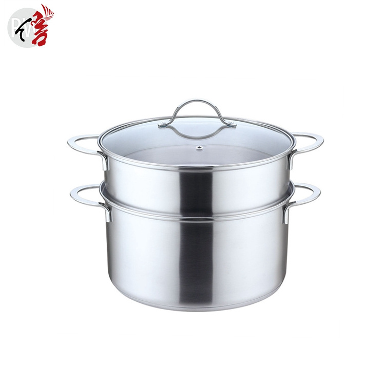 realwin 30cm 10 quart height stainless steel quality 3 layer 4 pcs cooking steamer stock pots