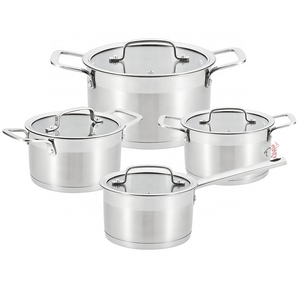 Wholesale customization kitchen cooking non stick cookware pots and pans stainless steel casserole sauce pan set