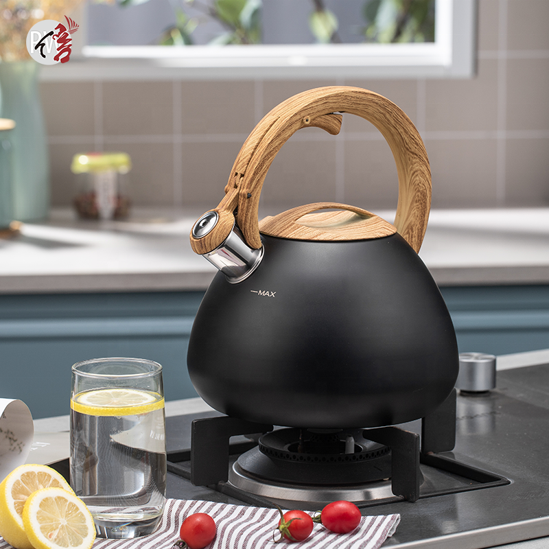 Wholesale kitchenware gradient coating tea pot stove top kettle stainless steel whistling kettle for home