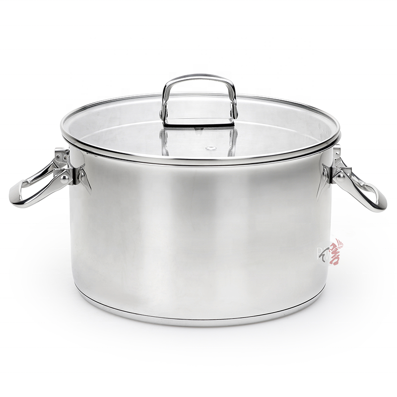 Wholesale New design movable handle kitchen cooking pots and pans stainless steel casserole cookware set