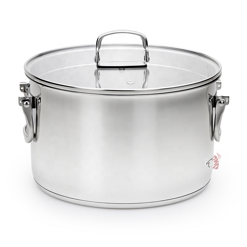 Wholesale New design movable handle kitchen cooking pots and pans stainless steel casserole cookware set