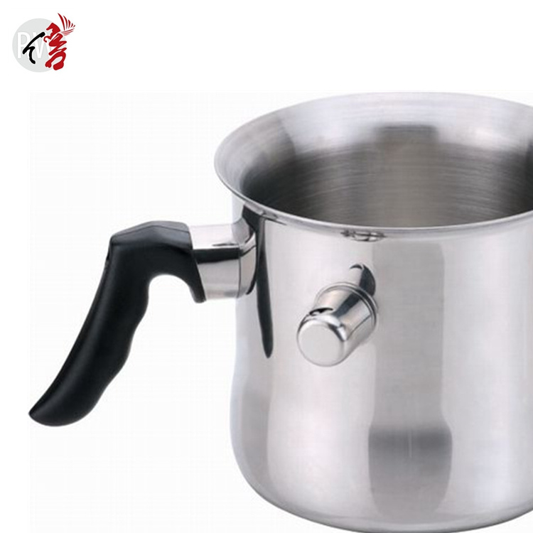 realwin 1.5 liter belly shape double wall durable stainless steel whistling milk boiling pot