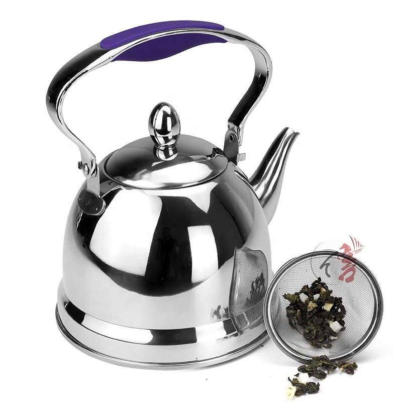 Wholesale kitchenware customized logo gas stove tea pot kettle stainless steel whistling kettle for home