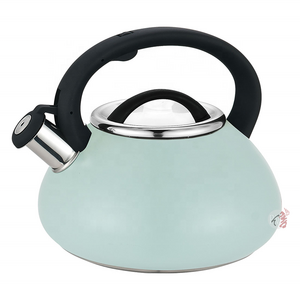 Realwin 2.5L Blue Color Painting Kettle Whistling Tea Pot Stainless Steel Whistle Stove Top Kettle