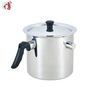 Professional 1.0L/1.5L/2.0L stainless steel double wall milk pan with bakelite handle