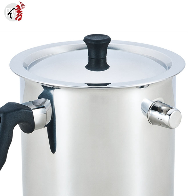 Professional 1.0L/1.5L/2.0L stainless steel double wall milk pan with bakelite handle