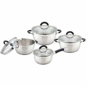 Realwin stainless steel cookware cooking pots and pans set for home kitchen stainless steel cookware 304