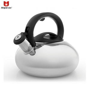 3.2 qt stainless steel whistling camping tea kettle with single bottom