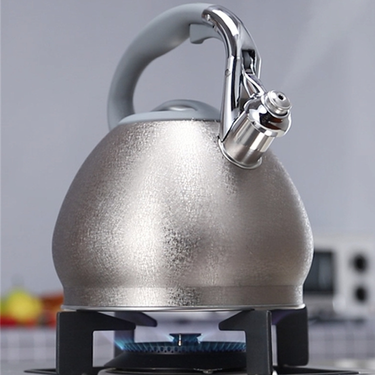 cool handle cracked ice pattern coating 3.2 quart stainless steel teapot whistling kettle