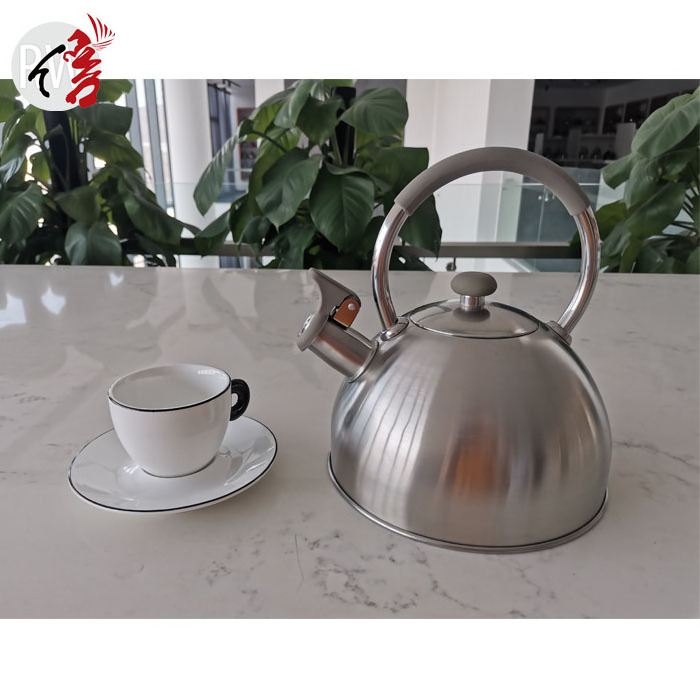 Realwin Tea Kettle Kitchenware Stainless Steel High Quality SS Grey Whistling Kettles