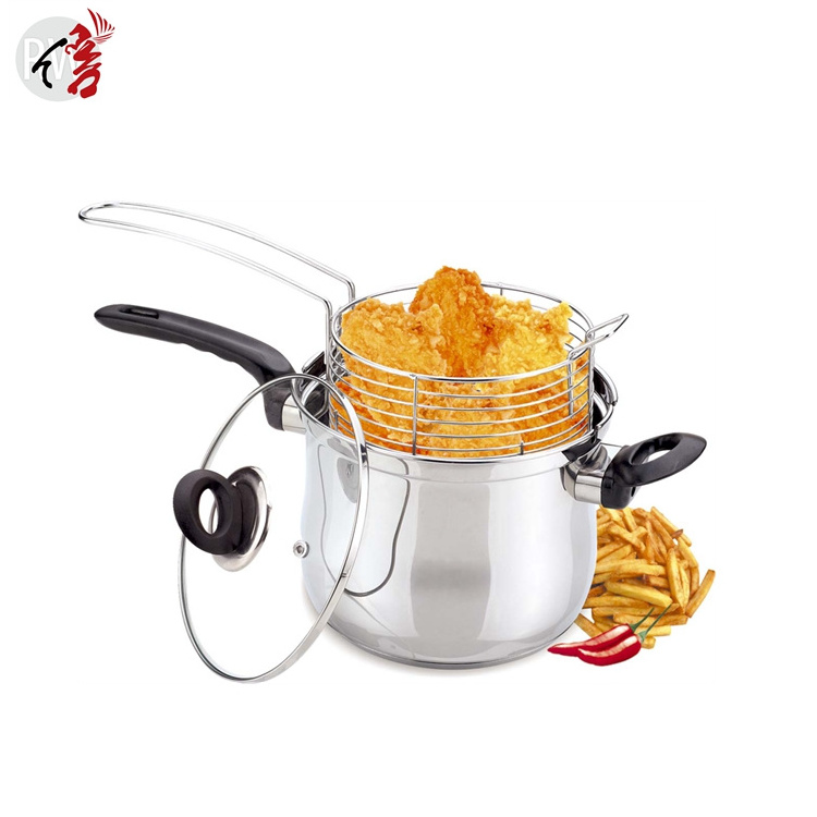 realwin stainless steel cookware 3.65 quart cooking fish and chips commercial deep fryers pot set