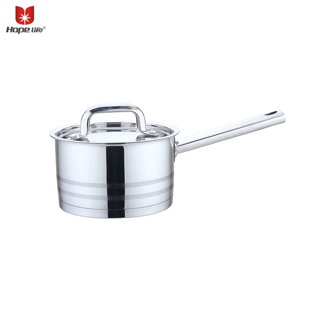 satin line straight shape surgical stainless steel cookware sets cooking casserole pot