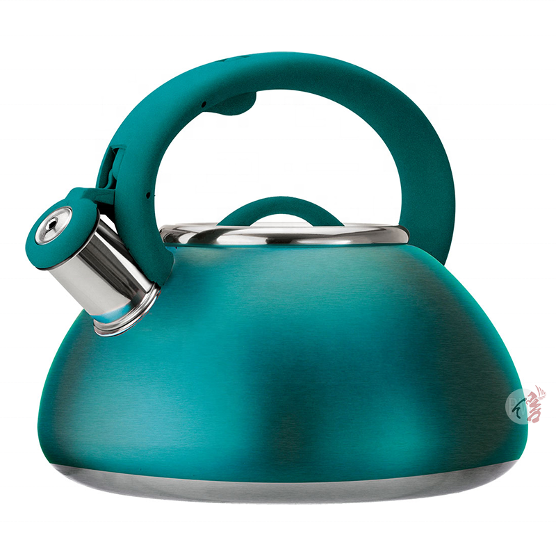 Realwin 2.5L Blue Color Painting Kettle Whistling Tea Pot Stainless Steel Whistle Stove Top Kettle