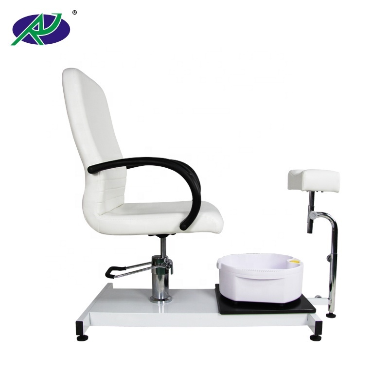 factory wholesale luxury professional footsie bath spa nail salon adjustable white manicure pedicure chairs