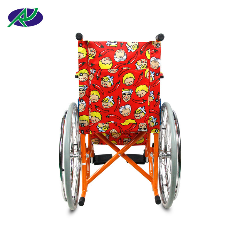 handicapped wheelchair with color seat for child