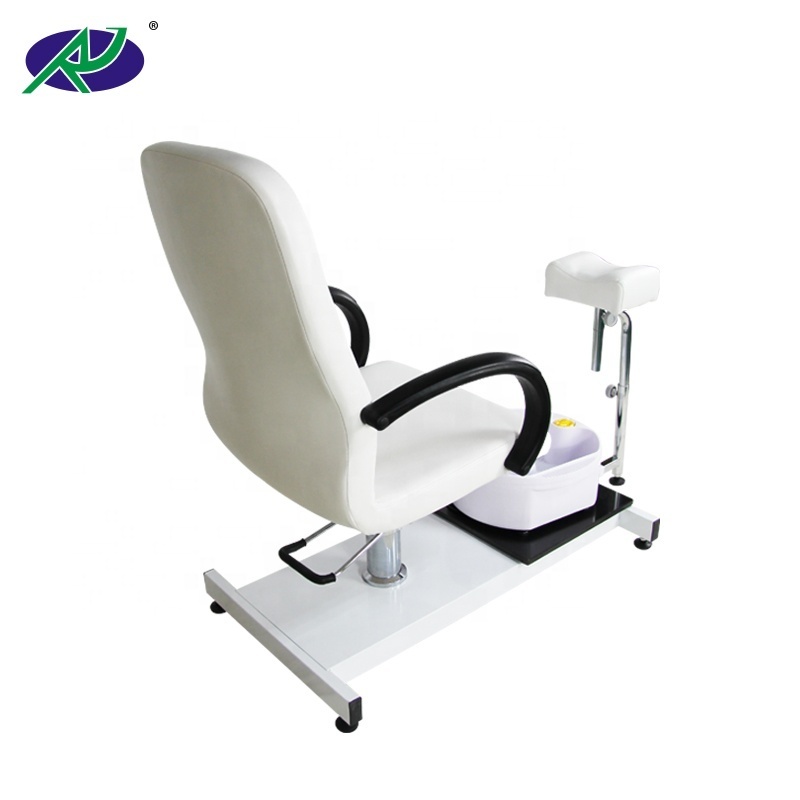 factory wholesale luxury professional footsie bath spa nail salon adjustable white manicure pedicure chairs