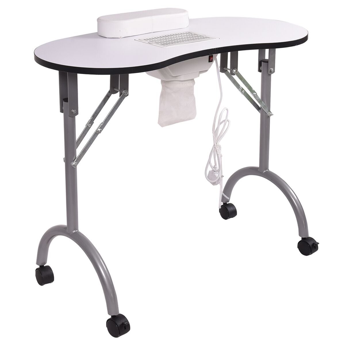 Latest folding portable used manicure table / desk nail table / desk with collected fan for hot sale