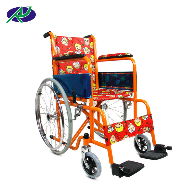 handicapped wheelchair with color seat for child