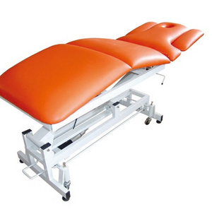 used blue color acupuncture electric massage table with wheels