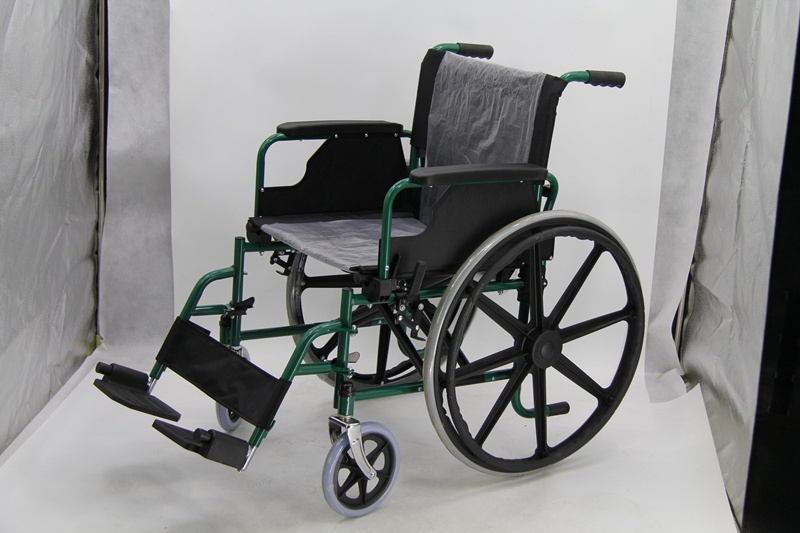 deluxe manual wheelchair with flip up armrest and detachable footrest RJ