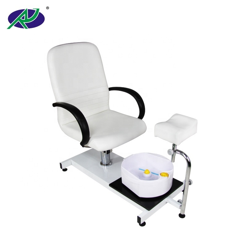 factory wholesale luxury professional footsie bath spa nail salon adjustable white manicure pedicure chairs