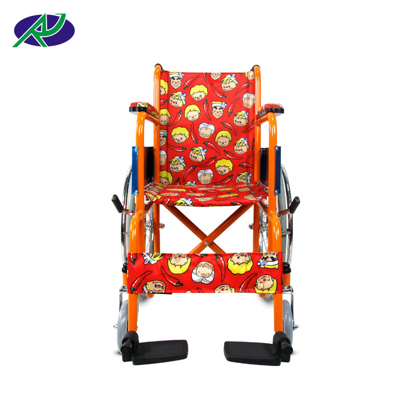 handicapped wheelchair with color seat for child