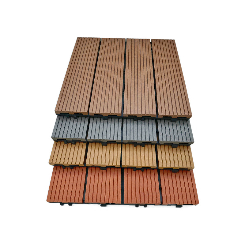 Antiseptic Wood Plastic Composite Outdoor Wpc Modern Engineered Wood Decking Floors 3d Interlock Diy Decking Tiles