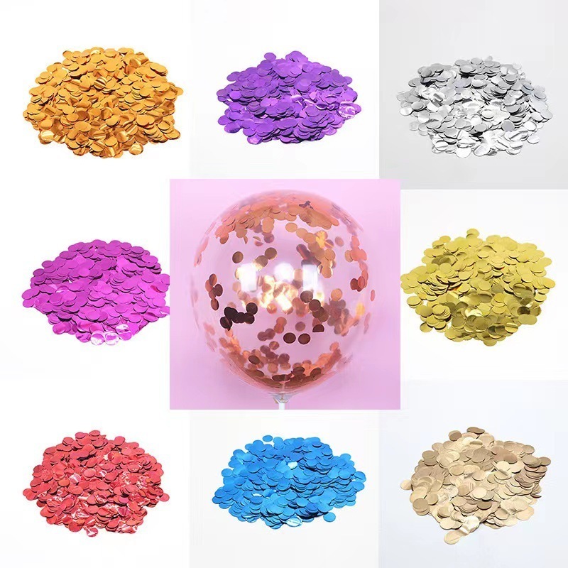 1cm 1.5cm Round PET Balloon Glitter BoBo Ball Filler 500g/bag Transparent Balloon Foil Paper Confetti Wholesale