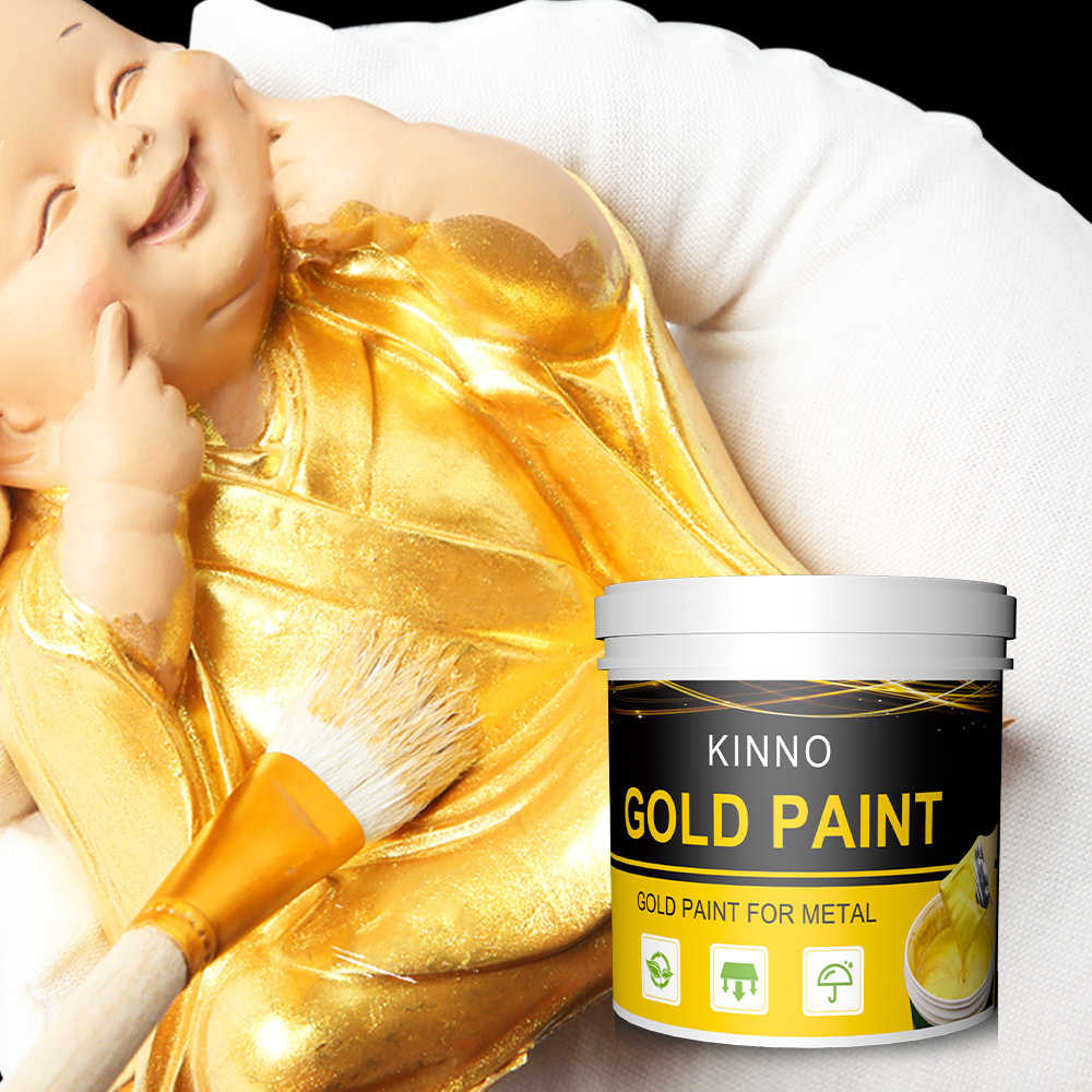 Wholesale Kinno Brand Spray Acrylic Gold Paint Building Coating Metallic Gold Paint #307