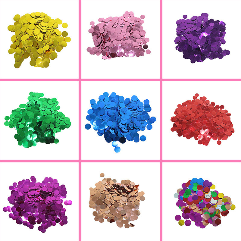 1cm 1.5cm Round PET Balloon Glitter BoBo Ball Filler 500g/bag Transparent Balloon Foil Paper Confetti Wholesale