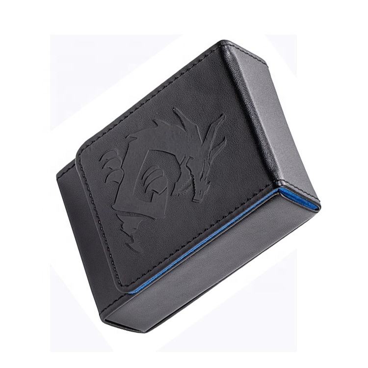 Magnetic Closure Leather Storage Poker Box Clubs Single Deck Playing Card Holder