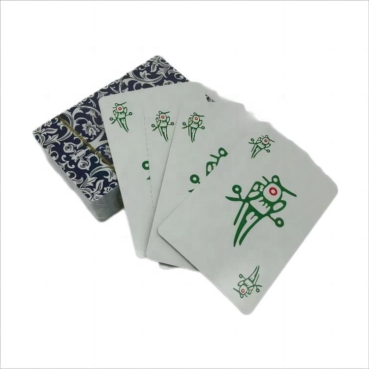 Four People Mahjong Set Portable Custom Printed Paper Playing Cards for Travel