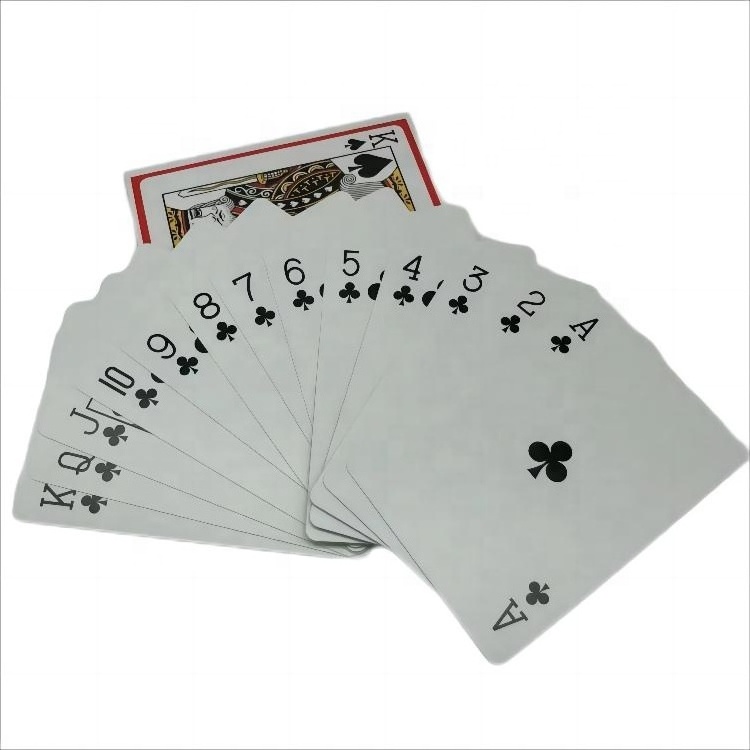 83*122mm Custom Printing Game Card 280gsm Blue Core Paper Playing Cards for Casino