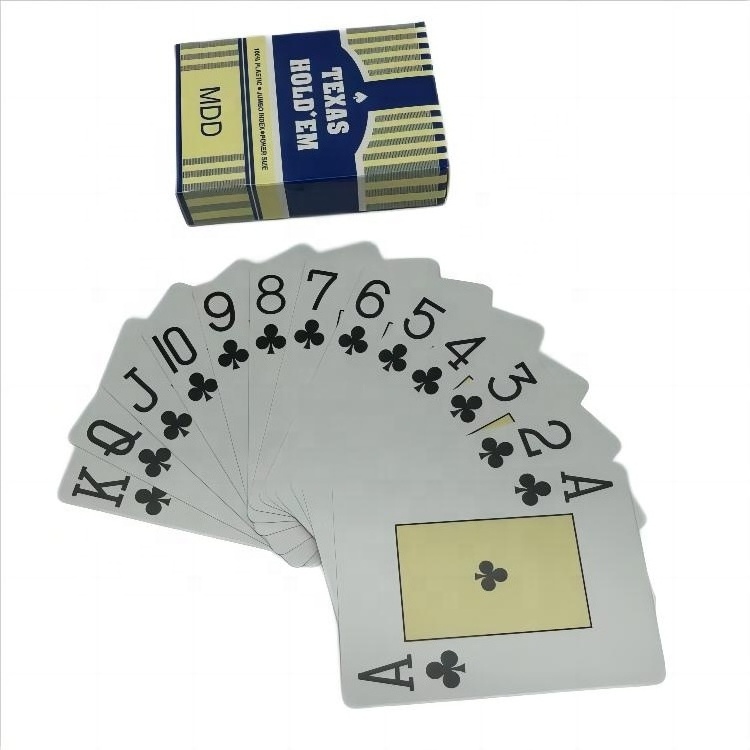 Online Hot Selling Texas Hold'em Poker Cards Plastic Luxury Playing Cards in Bulk