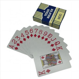 Online Hot Selling Texas Hold'em Poker Cards Plastic Luxury Playing Cards in Bulk