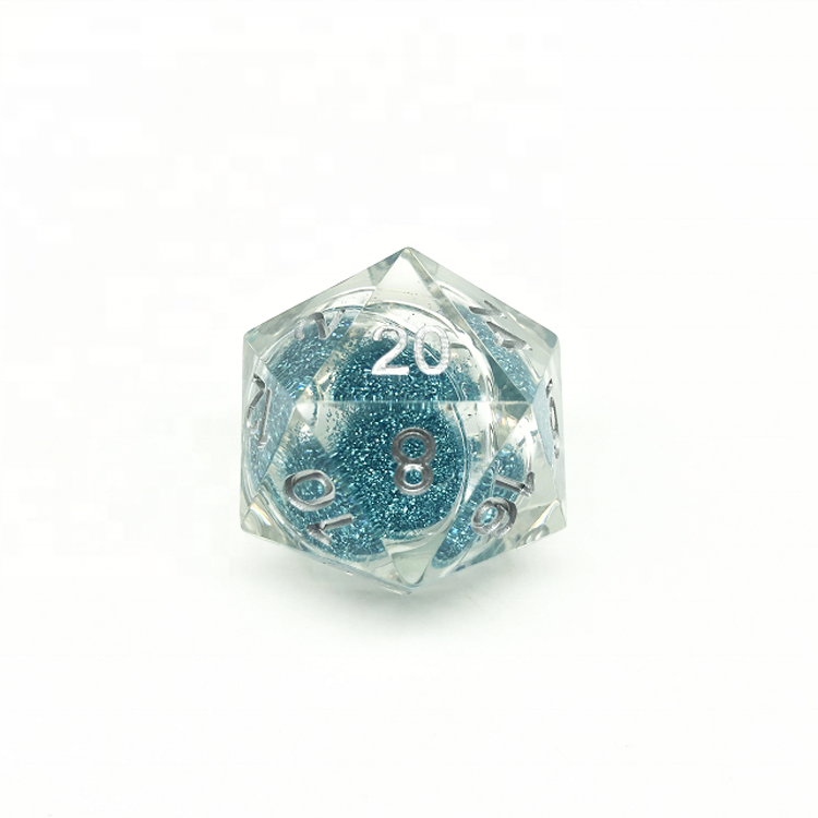 Custom polyhedron 20 sided 6-sided resin charms 10 000 1000 exclusive volvo dice 16mm d6 supplier