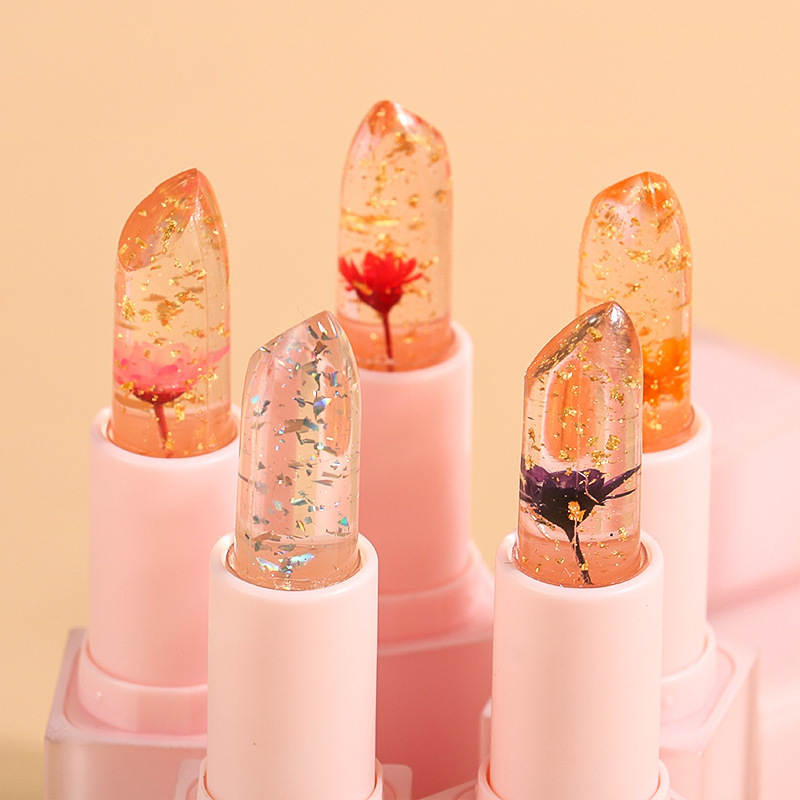 Wholesale Cruelty Free Vegan Color Changing Lipstick Natural Moisturizing Flower Lipstick Private Label Matte Lip Balm Stick