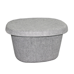 Creative durable felt storage boxes bins shoe changing stool daily leisure necessities storage basket