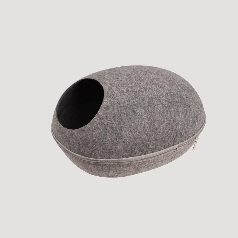 Hot Selling PET Felt Recycled Plastic Pet Furniture Cat Bed House Folding Cat Houses Organic Pet Products Wholesale