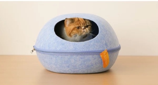 Hot Selling PET Felt Recycled Plastic Pet Furniture Cat Bed House Folding Cat Houses Organic Pet Products Wholesale