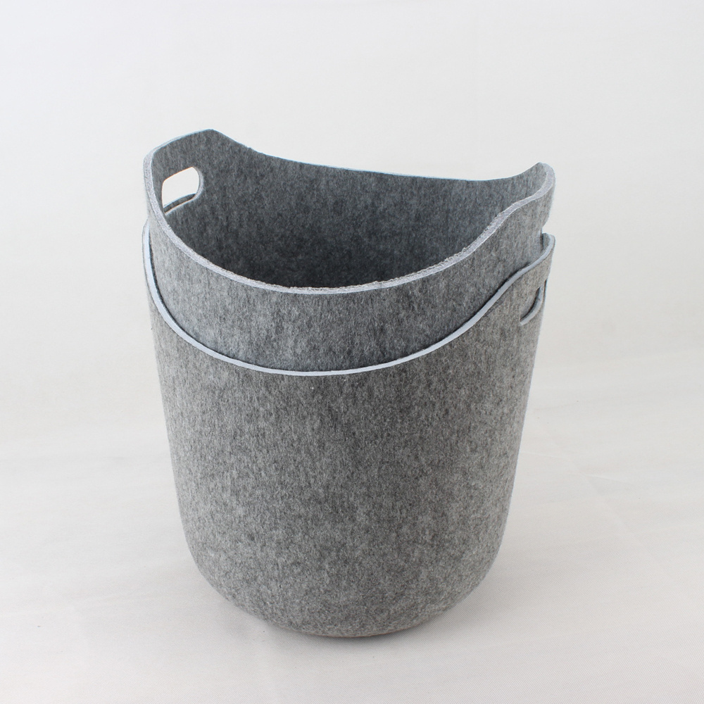 2023 New Arrivals Kitchen Items Laundry Basket Storage Baskets Box Foldable Storage Box With Handle Felt Collapsible Storage Box