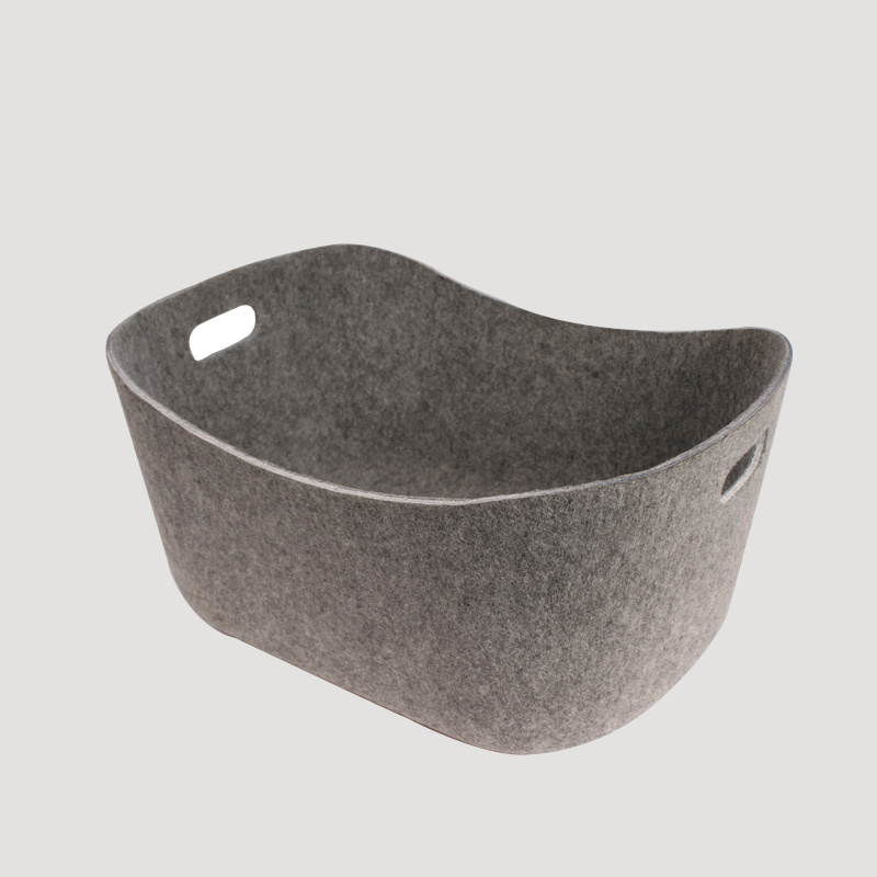 PET felt Multi-Purpose storage boxes & bins Unique rectangle dog toys dirty clothes closet storage basket with handle