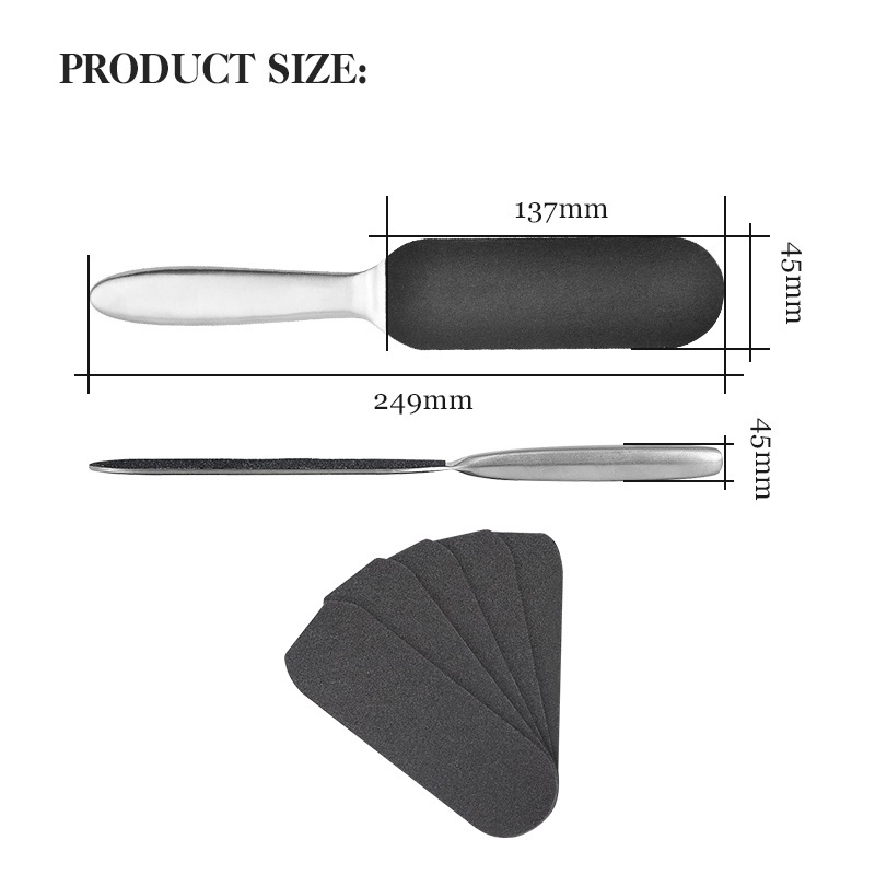 Factory Wholesale Foot Rasp Foot Care Tools Stainless Steel Double-Sided Foot File Callus Remover