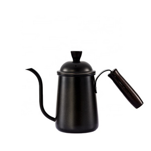 650ml Stainless Steel Coffee Pour Over Drip Kettle with Wooden Handle